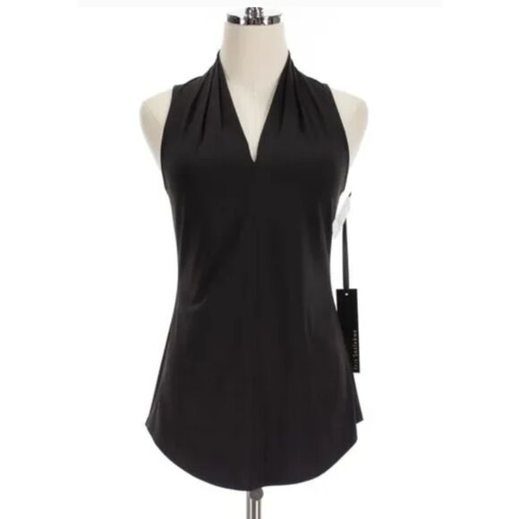 Iris Setlawke Matte jersey sleeveless pleated v-neck top Size Small NWOT - Picture 4 of 8